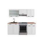 Cuisine r - line 200cm pt ch�ne blanc campagne / blanc vicco