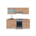 Cuisine r - line 200 cm pt ch�ne sonoma / blanc vicco