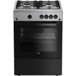 Cuisinire - beko fbg62031xcs - 4 gaz - four gaz - classe a