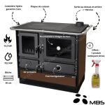 Cuisinière à bois 143 kw hydro ragnar mbs - couleur marron Cuisinière à bois 143 kw hydro ragnar mbs - couleur marron