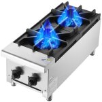 Cuisini�re � gaz - duoku - eughp - 212 - 2 br�leurs - 14 kw - acier inoxydable
