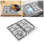 Cuisinière à gaz intégrée avec 4 feux - plaque gaz de cuisson - cuisinière à gaz naturel - surface en ... Cuisinière à gaz intégrée avec 4 feux - plaque gaz de cuisson - cuisinière à gaz naturel - surface en ...