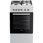 Cuisinire mixte - beko - fss53011dw - 4 foyers - catalyse - classe a