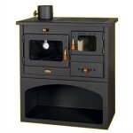 Cuisinière poêle à bois four tube de fumée à gauche prity 1p34 101kw eco design Cuisinière poêle à bois four tube de fumée à gauche prity 1p34 101kw eco design