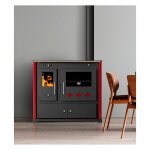 Cuisinire practik lux 95 kw four & plaque cramique bordo gauche