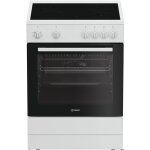 Cuisinire vitrocramique - indesit - i6v5kcw - 4 foyers - four lectrique - blanc