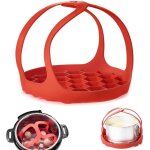 Cuit - vapeur doeufs silicone ustensiles de cuisson lingue insert vapeur avec poigne support panier ...
