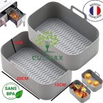 Culinax ® - 2 pcs airfryer moule silicone rectangulaire plat réutilisable bac ninja rectangle 20x12x7cm ... Culinax ® - 2 pcs airfryer moule silicone rectangulaire plat réutilisable bac ninja rectangle 20x12x7cm ...