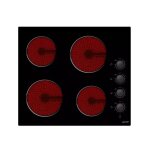 Curtiss table de cuisson vitroc�ramique 60cm 4 feux noir - bvm460