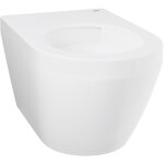 Cuvette wc suspendue compact - grohe euro ceramic - porcelaine vitrifi�e - sans bride - blanc