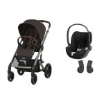 Cybex - poussette duo balios s lux + si�ge auto cloud t comfort chocolate brown