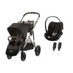 Cybex - poussette duo gazelle s chocolate brown cloud g i - size magic black