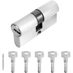 Cylindre de porte 30 / 30 - cylindre profilé avec 5 clés - cylindre À bouton avec bouton - pour serrure ... Cylindre de porte 30 / 30 - cylindre profilé avec 5 clés - cylindre À bouton avec bouton - pour serrure ...