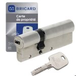 Cylindre porte double entr�e 35 x 55 mm serrure � barillet 4 cl�s serial w10 bricard