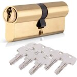 Cylindre de serrure 40 / 40 (80mm) cylindre porte cylindre europ�en avec 8 cl�s serrure de porte antichoc ...