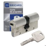 Cylindre serrure porte europ�en 30 x 30 mm 4 cl�s serial s bricard a2p 1