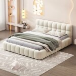 Dadea lit double rembourr� 140x190lit capitonn�lit bubble avec sommier � latteslit 2 personneslit pour ...