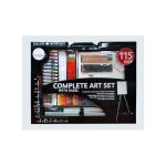 Daler rowney ensemble dart complet 115 pices avec chevalet aquarelles fine art