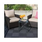 Dalle grise clipsable pour terrasse - 45x45cm en caoutchouc
