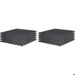 Dalle de jardin amortissante grise 50 x 50 cm lot de 10