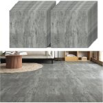Dalle pvc adhesive sol beton gris autocollant de sol salon 24 pi�ces carreaux adhesif cuisine �paissir ...