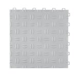 Dalles de sol de garage - duoku - 12 x 12 - antid�rapantes - double face - argent