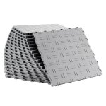 Dalles de sol de garage - duoku - 12 x 12 - antidrapantes - double face - argent