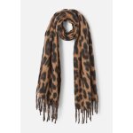 Damart - echarpe � franges motif animalier - beige animalier
