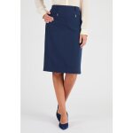 Damart - jupe droite classique enfilable - marine Damart - jupe droite classique enfilable - marine