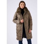 Damart - maxi - doudoune brillante thermolactyl - taupe