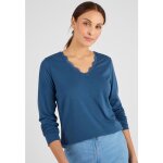 Damart - t - shirt thermollove dentelle - bleu fonc