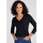 Damart - t - shirt thermollove dentelle - noir