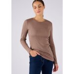 Damart - sous - pull col rond en maille ctele - taupe