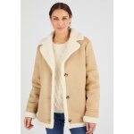 Damart - veste effet peau laine - mastic