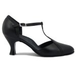 Danse chaussures pour femme escarpin en cuir douce et glitter noir semelle en cuir de buffle osvaldo ...