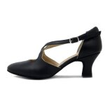 Danse chaussures pour femme escarpin en cuir noir doux talon 5 cm semelle en cuir de buffle osvaldo pericoli ...