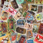 Danses timbres thmatiques tous diffrents. pochette - 100 timbres
