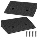 Daromigo 2x rampe de chargement rampe de trottoir en caoutchouc 49x30x11cm portable pour moto fauteuil ...