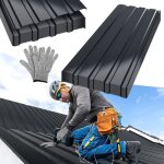 Daromigo 36x plaques tles profiles plaque de tle toiture en mtal  rainures 115 x 45cm =18m gris ...