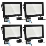 Daromigo 4x 100w projecteur led ext�rieur avec d�tecteur de mouvement angle 120�?�clairage ext�rieur ...