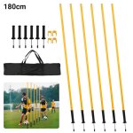 Daromigo 6er set poteaux dagilit� piquets de slalom de football 18 m kit dentra�nement dagilit� jaune ...
