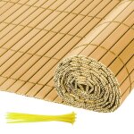 Daromigo canisse en pvc pour jardin balcon terrasse ? brise - vue et brise - vent stable et moderne bambou ...