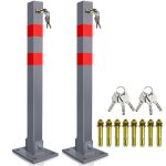 Daromigo poteau de barrage 2x barrière de parking rabattable 66cm verrouillable inoxydable arceau parking ... Daromigo poteau de barrage 2x barrière de parking rabattable 66cm verrouillable inoxydable arceau parking ...