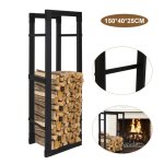 Daromigo range bûches intérieur pour cheminée rack pour bois de chauffage hxlxp 150 x 40 x 25cm noire ... Daromigo range bûches intérieur pour cheminée rack pour bois de chauffage hxlxp 150 x 40 x 25cm noire ...