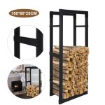 Daromigo range bûches intérieur pour cheminée rack pour bois de chauffage hxlxp 150 x 60 x 25cm noire ... Daromigo range bûches intérieur pour cheminée rack pour bois de chauffage hxlxp 150 x 60 x 25cm noire ...