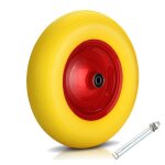 Daromigo roue increvable pour brouette 4. 80 / 4. 00 - 8jaune axe 20 mm pneus quad