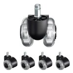 Daromigo roulette pour chaise de bureaulot 5 roulettes pour fauteuilpied de si�ge silencieux pour sol ...