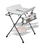 Daromigo table � langerhauteur r�glable cadre m�tallique tissu oxford grispliable et portable table - ...