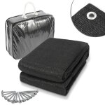 Daromigo tapis de tente respirant 250x250cm tapis de sol camping ext�rieur pour auvent et caravane noir ...