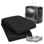 Daromigo tapis de tente respirant 300x600cm tapis de sol camping ext�rieur pour auvent et caravane noir ...